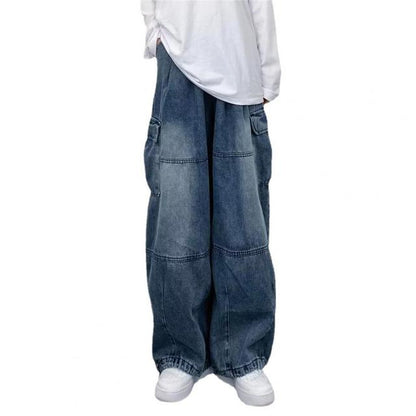 Baggy High Waisted Cargo Jeans