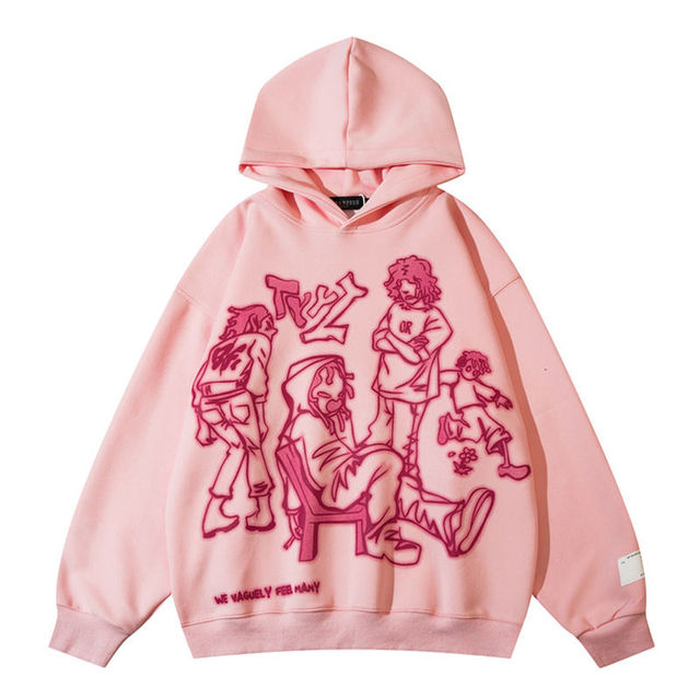 Graffiti Characters Pullover Hoodie