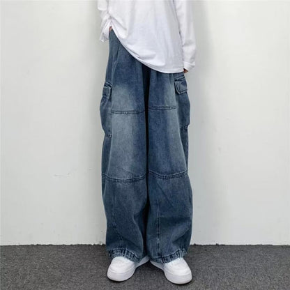 Baggy High Waisted Cargo Jeans