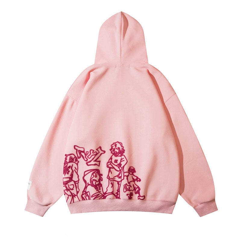 Graffiti Characters Pullover Hoodie