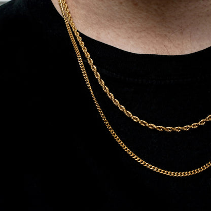 Gold Twisted Rope Necklace