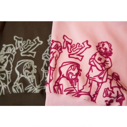 Graffiti Characters Pullover Hoodie